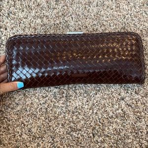 FRANCESCO BIASIA leather woven clutch